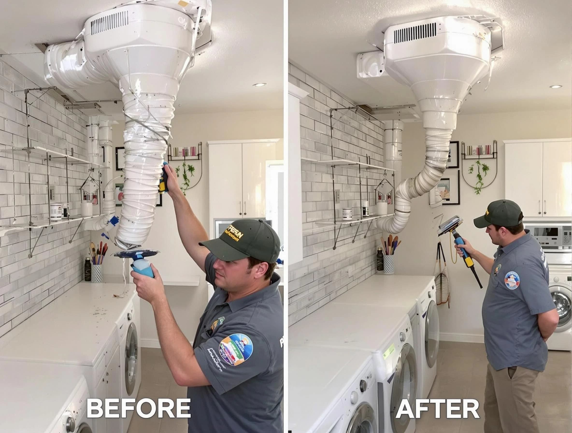 Professional dryer exhaust vent cleaning by Colonial Heights Dryer Vent Cleaning in Colonial Heights