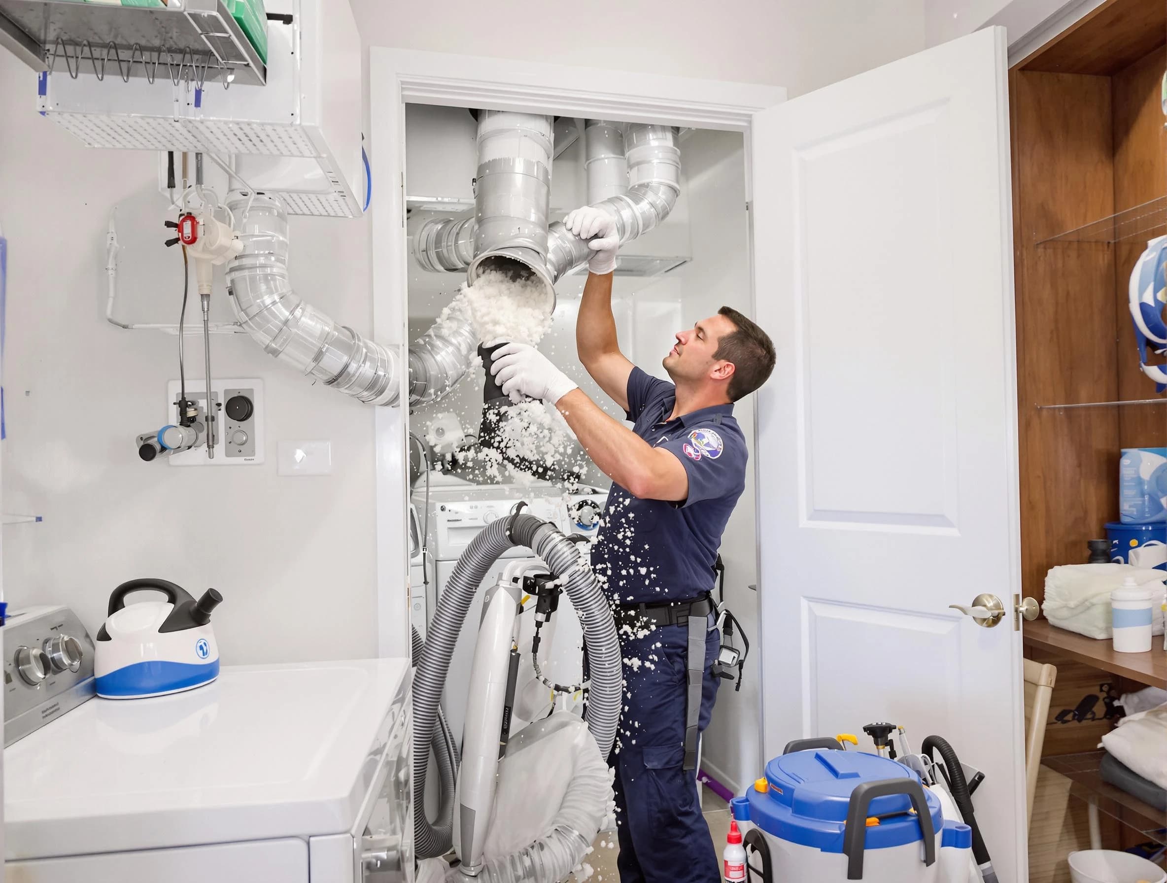 Colonial Heights Dryer Vent Cleaning technician delivering thorough residential dryer vent cleaning service in Colonial Heights