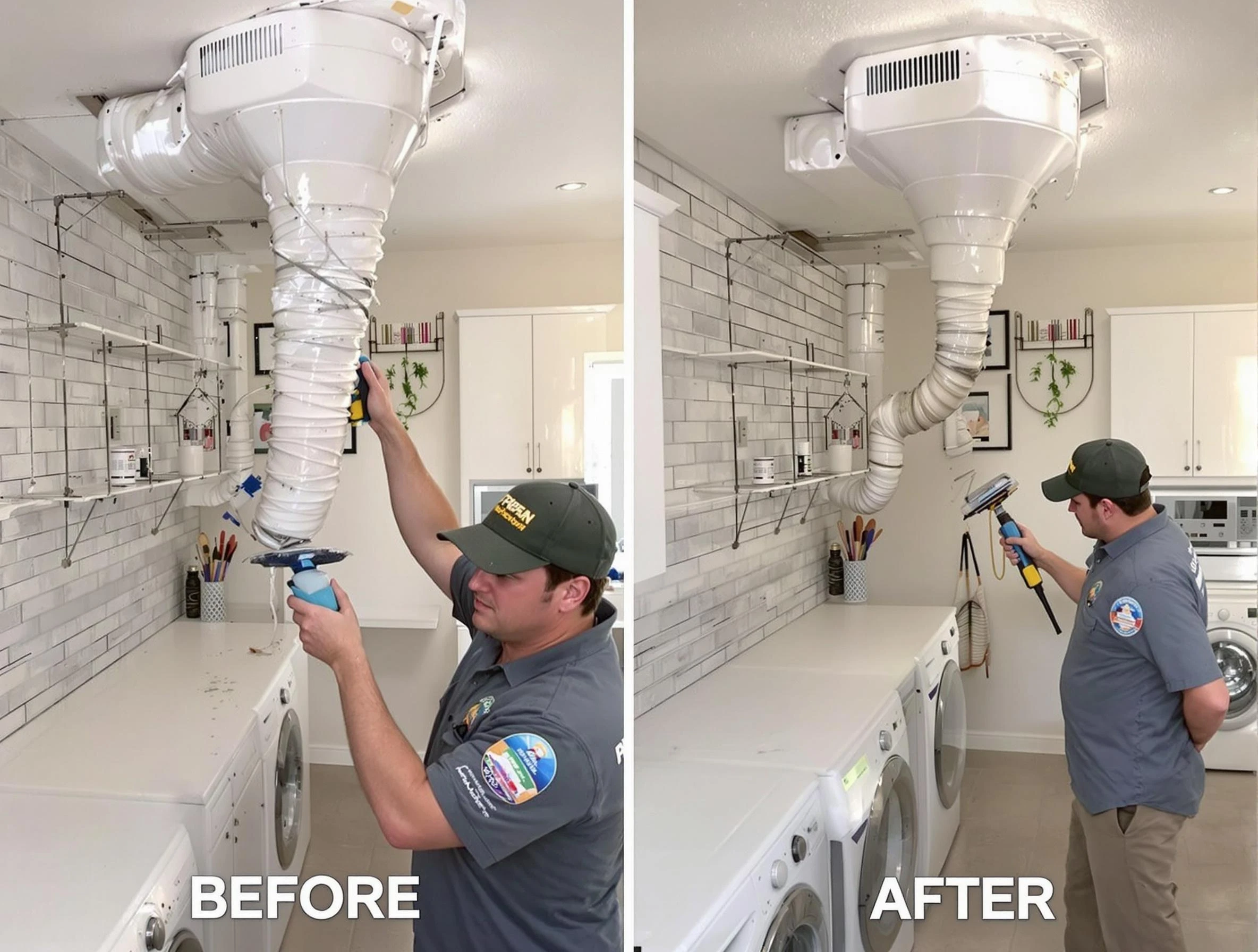 Professional dryer exhaust vent cleaning by Colonial Heights Dryer Vent Cleaning in Colonial Heights