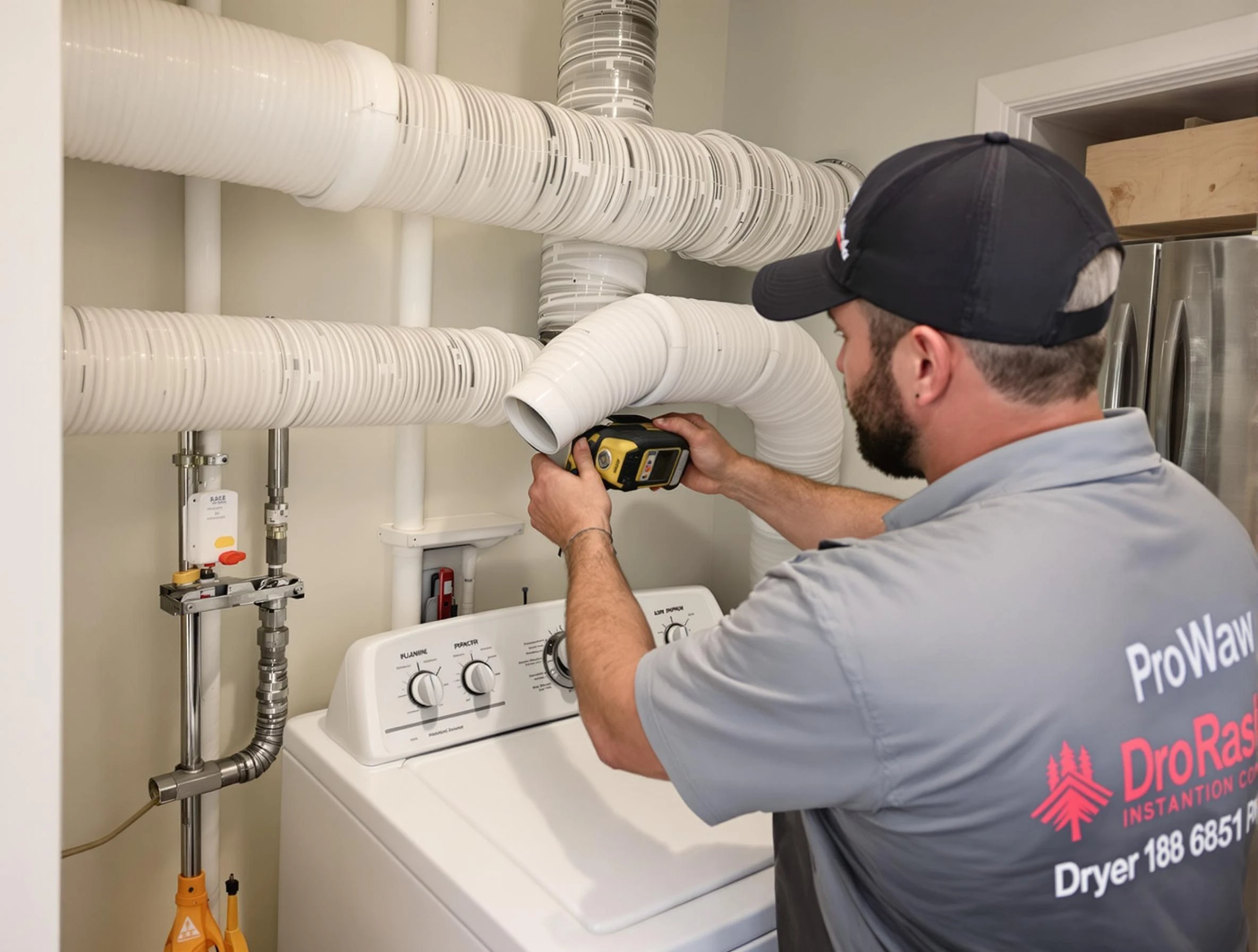 Professional dryer vent hose installation by Colonial Heights Dryer Vent Cleaning in Colonial Heights
